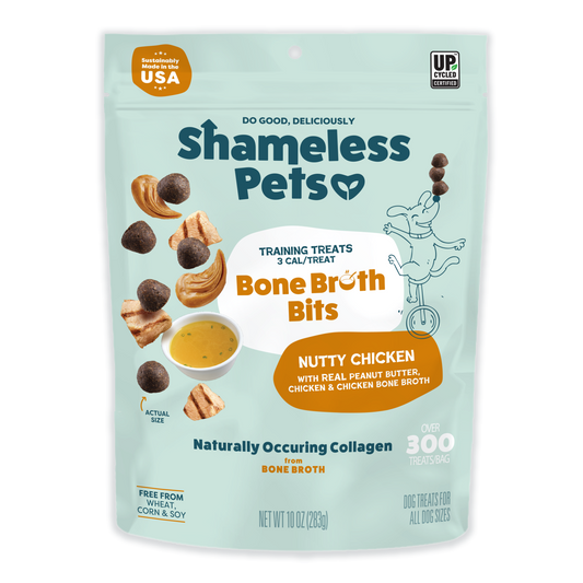 Nutty Chicken Bone Broth Bits Training Treats 10oz