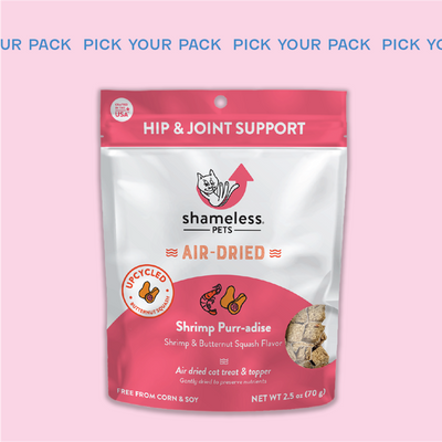 Subscribe and Save on Shrimp Purr-adise Upcycled Air-dried Cat Treats Biscuits from Shameless Pets. Subscribe for auto delivery to your home, 25% off savings, and free shipping