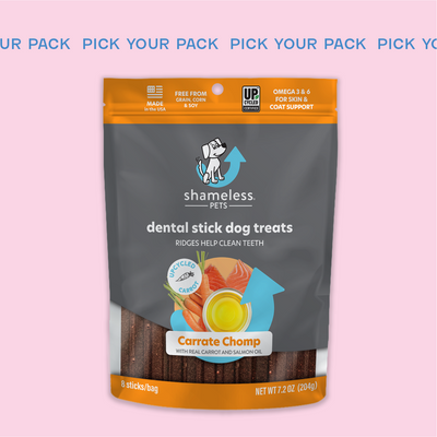 Subscribe and Save 25% off on your order of Carrate Chomp Dental Stick dog treats. Delivery Available. Free Shipping. 