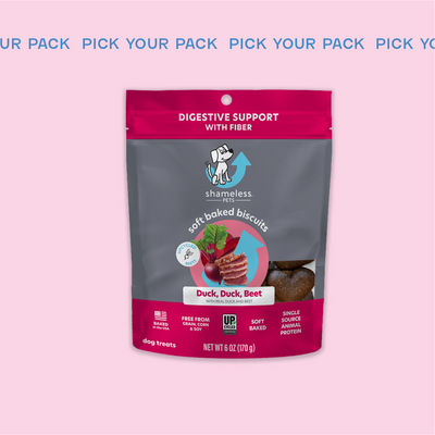 Subscribe and Save 25% off your purchase of Duck, Duck, Beet Soft Baked Biscuits. Delivered right to your home. Free Shipping. Sustainable Dog Treats 