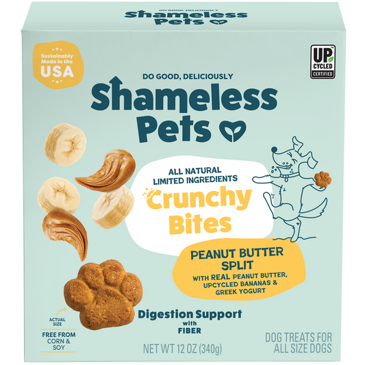 Peanut Butter Split Crunchy Bites Dog Treats 12oz