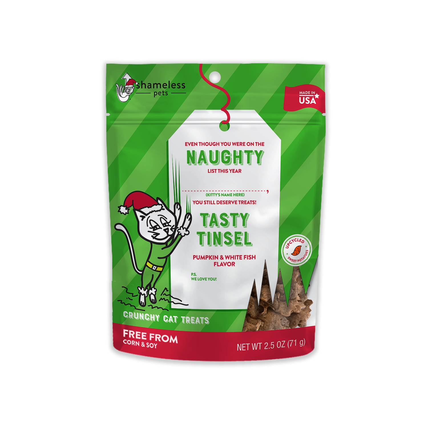 Naughty Nice Bundle Holiday Treats for Cats Shameless Pets