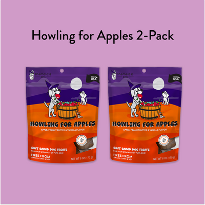 howling for apple halloween themed soft baked dog treats with apple  peanut butter and vanilla